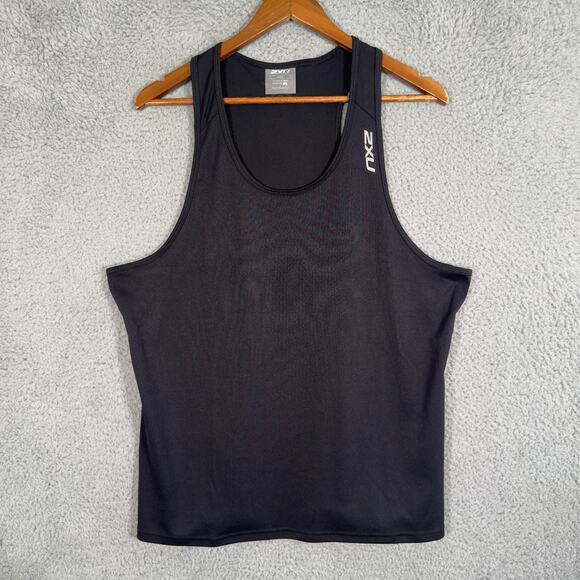 2XU Men’s Light Aero Singlet Black Size Large - Picture 1 of 9